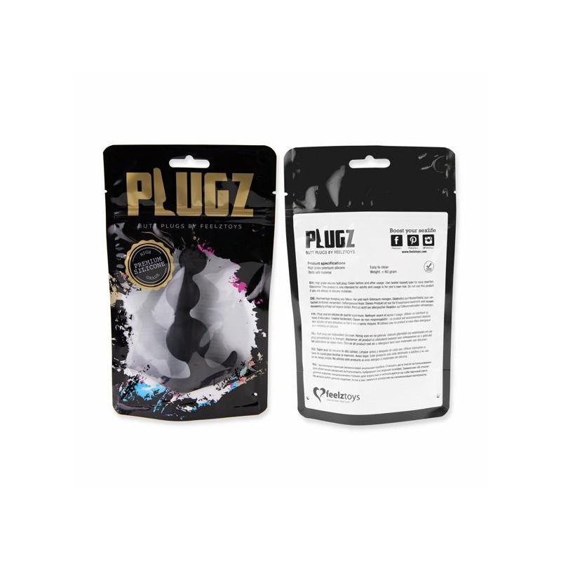 FeelzToys - Plugz Butt Plug Black Nr. 4